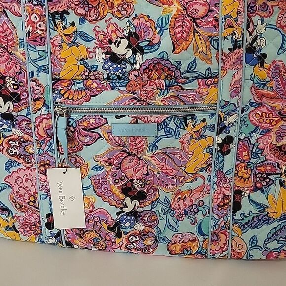 Disney Mickey Mouse and Friends Colorful Garden Iconic Vera Tote by Vera Bradley - Picture 2 of 13